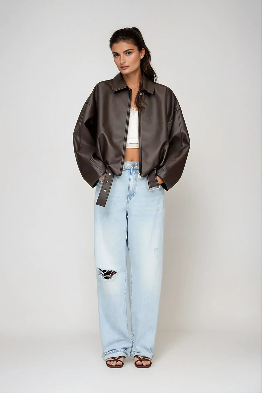 Celinia – Retro bunda z eko kože s nadčasovým šarmom