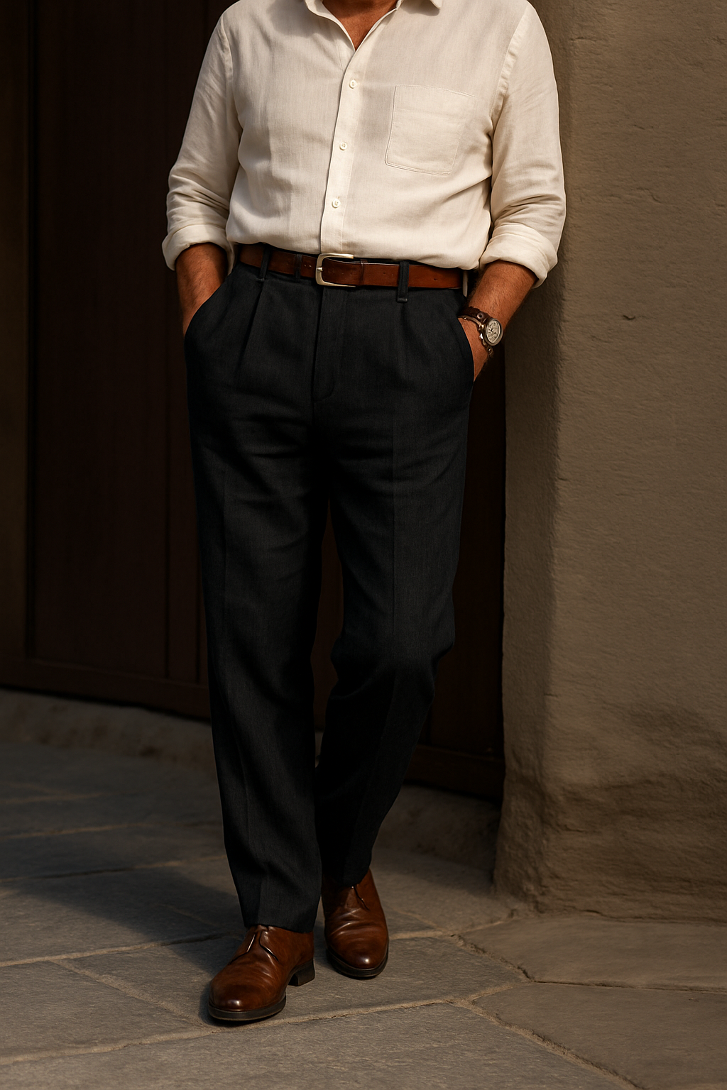 Clemens – klasické ľanové nohavice pre mužov s vycibreným štýlom