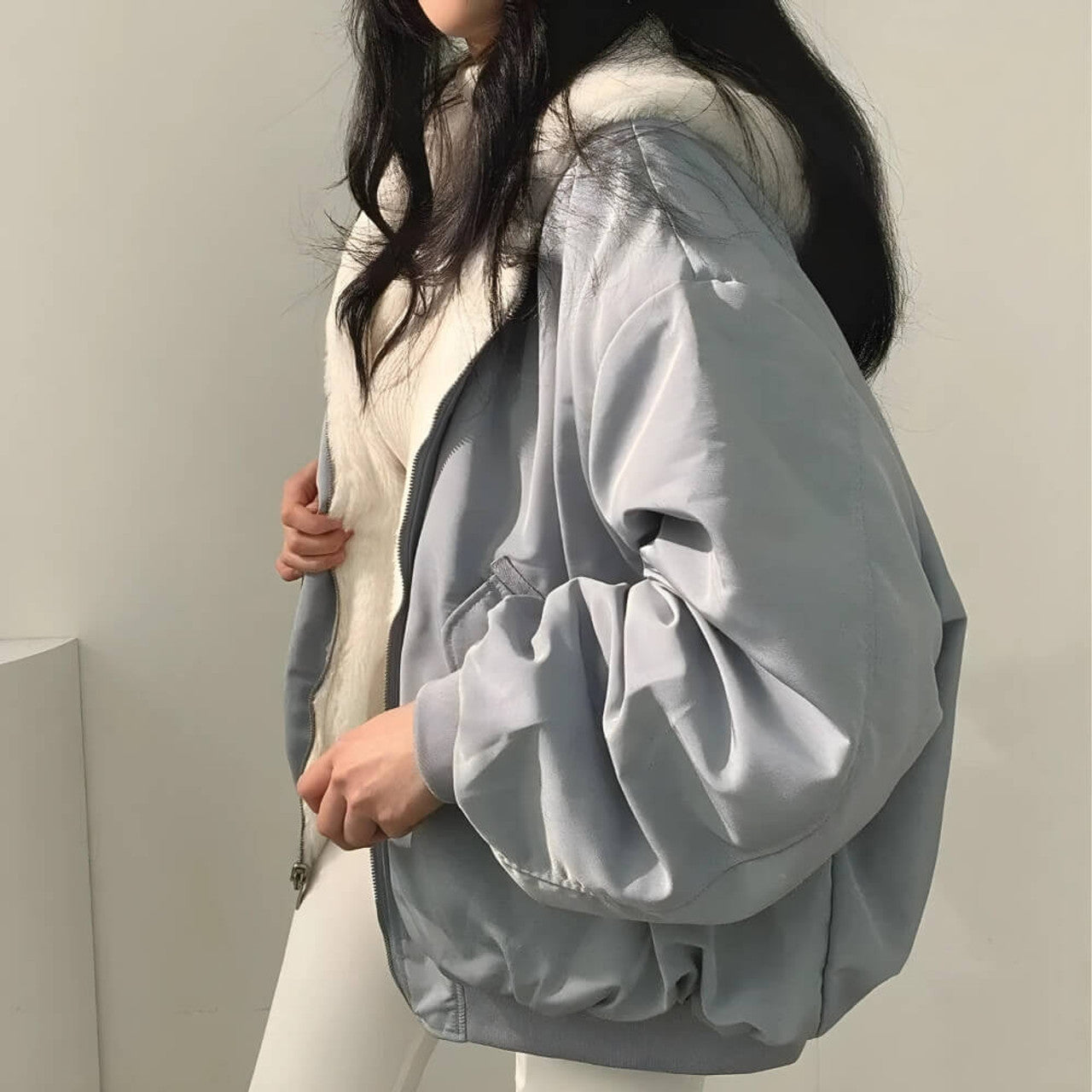 Maelis – Obojstranná teddy bunda s kapucňou